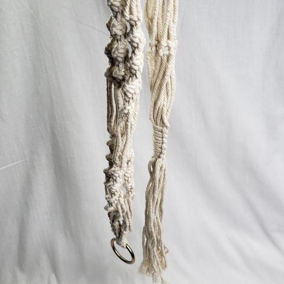 Natural Cotton Macrame Hanging Plant Holder